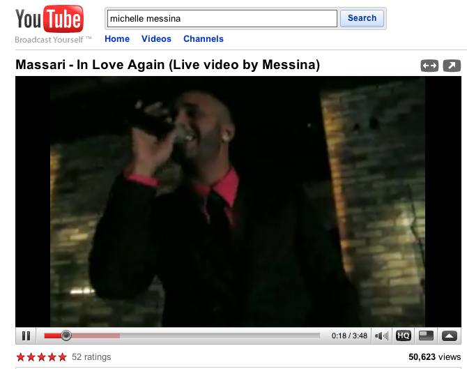 Massari - In Love Again - video by: Michelle Messina breaks 50,000 hits