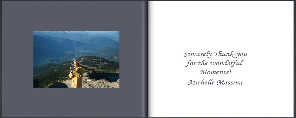 Michelle Messina Photography Table Book Thank-you
